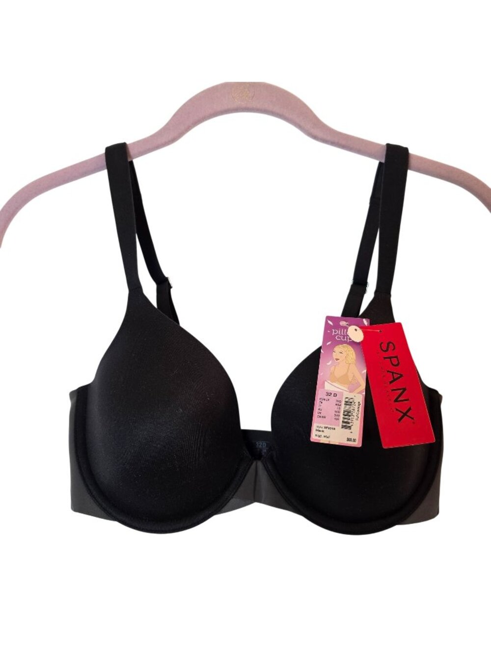 SPANX Pillow Cup Signature Full Coverage Underwire Bra Very Black 32D NWT